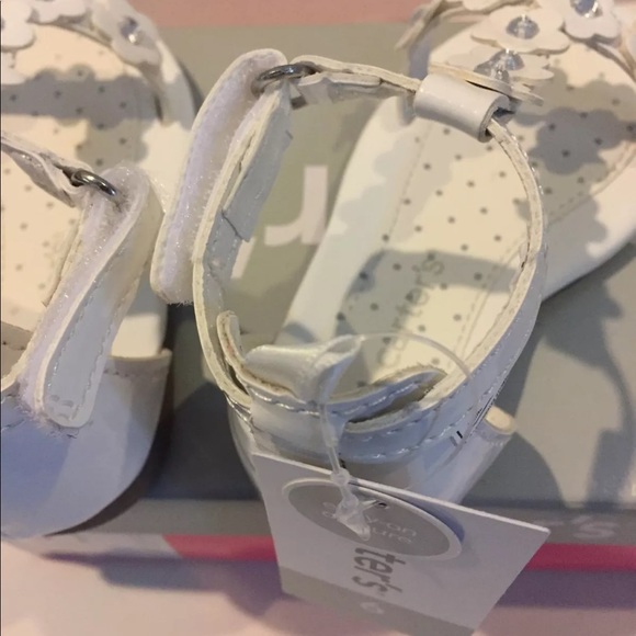Carter’s 6 toddler sandals white bling nib - Picture 5 of 8